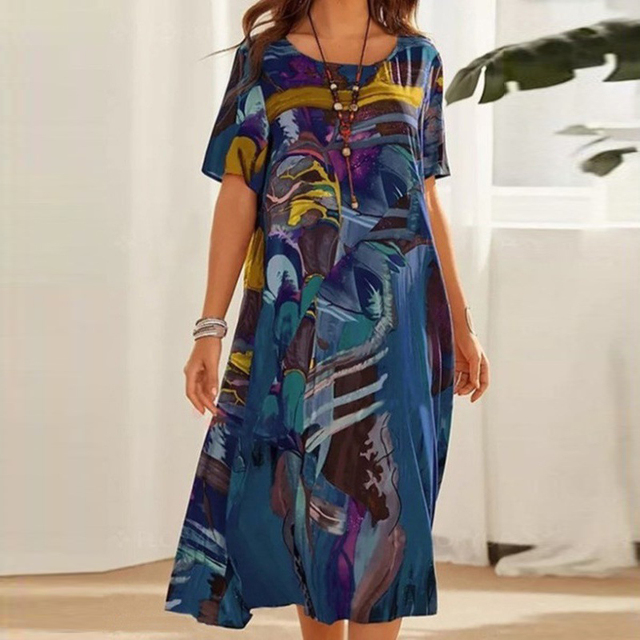 CASSIE | Effortless Printed Dress
