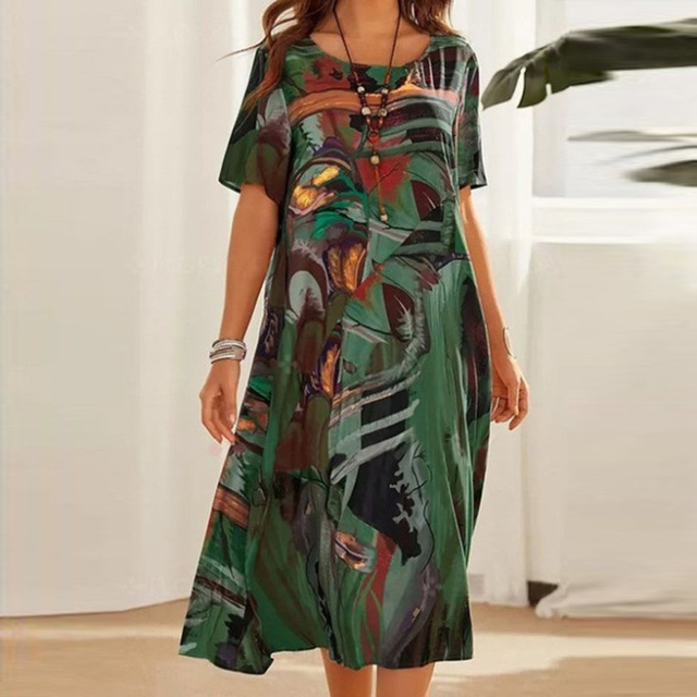 CASSIE | Effortless Printed Dress