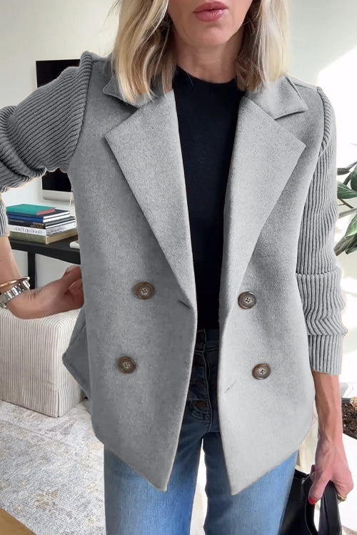 SASHA | Jacket with Knit Sleeves