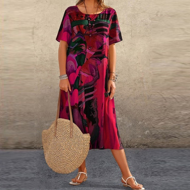 CASSIE | Effortless Printed Dress