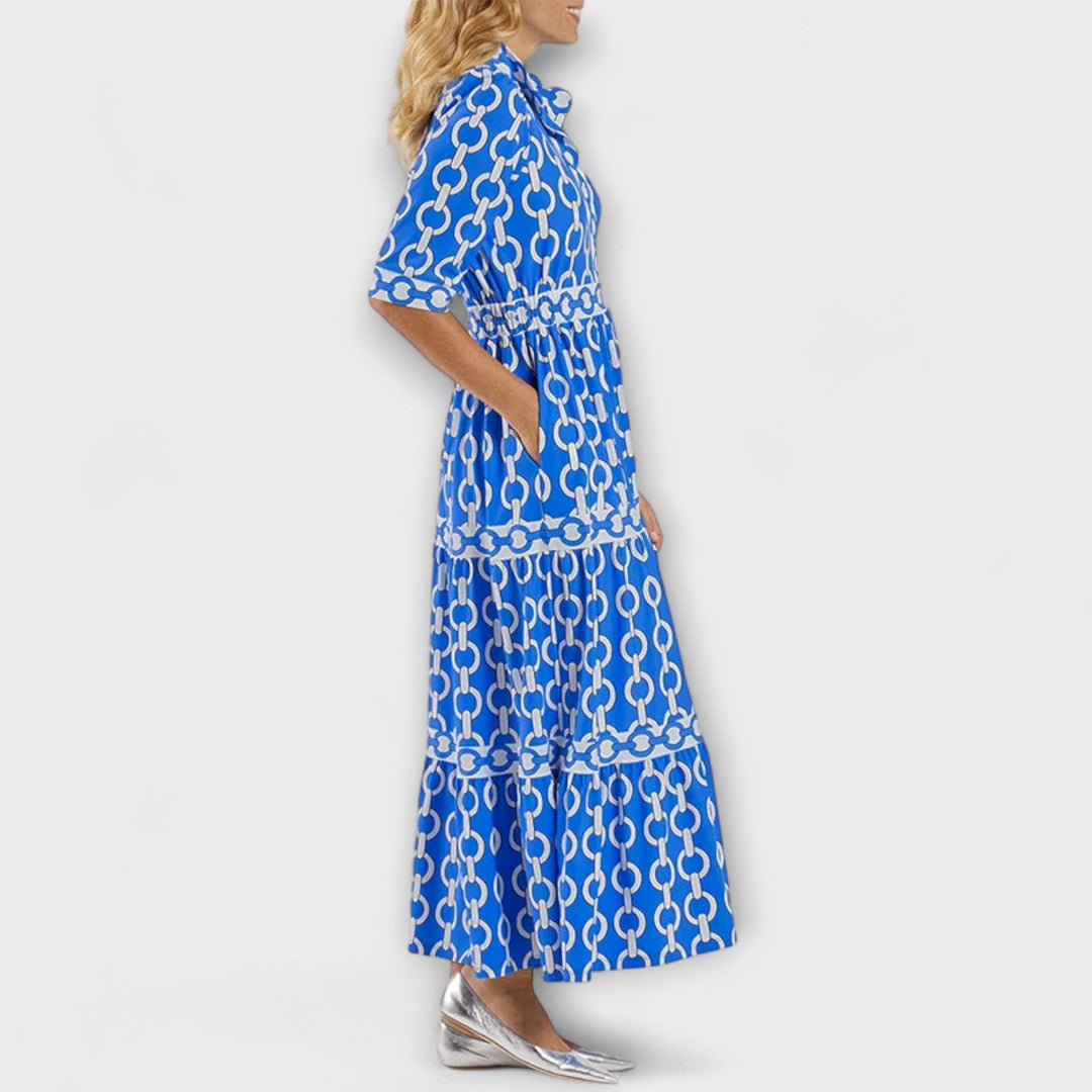 EVONNE | Flowy Midi Dress with Elegant Detail