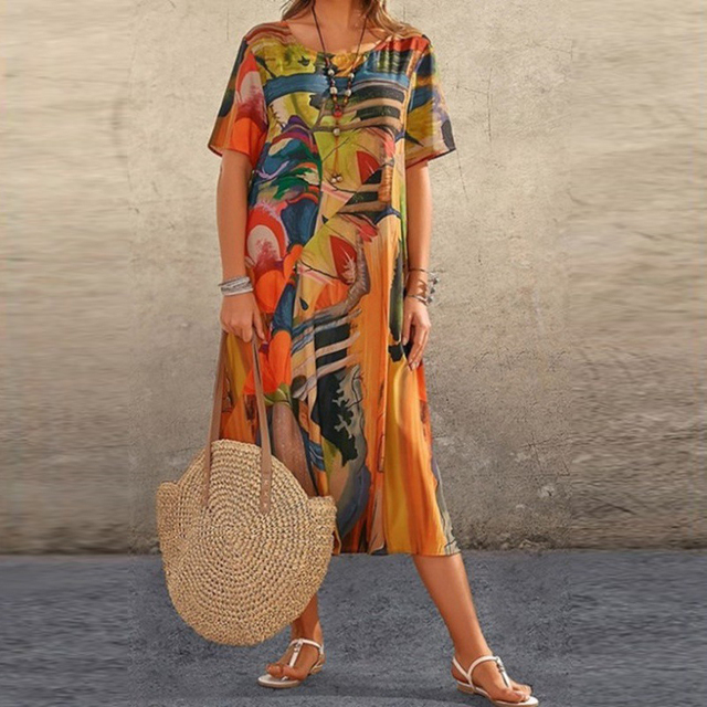 CASSIE | Effortless Printed Dress