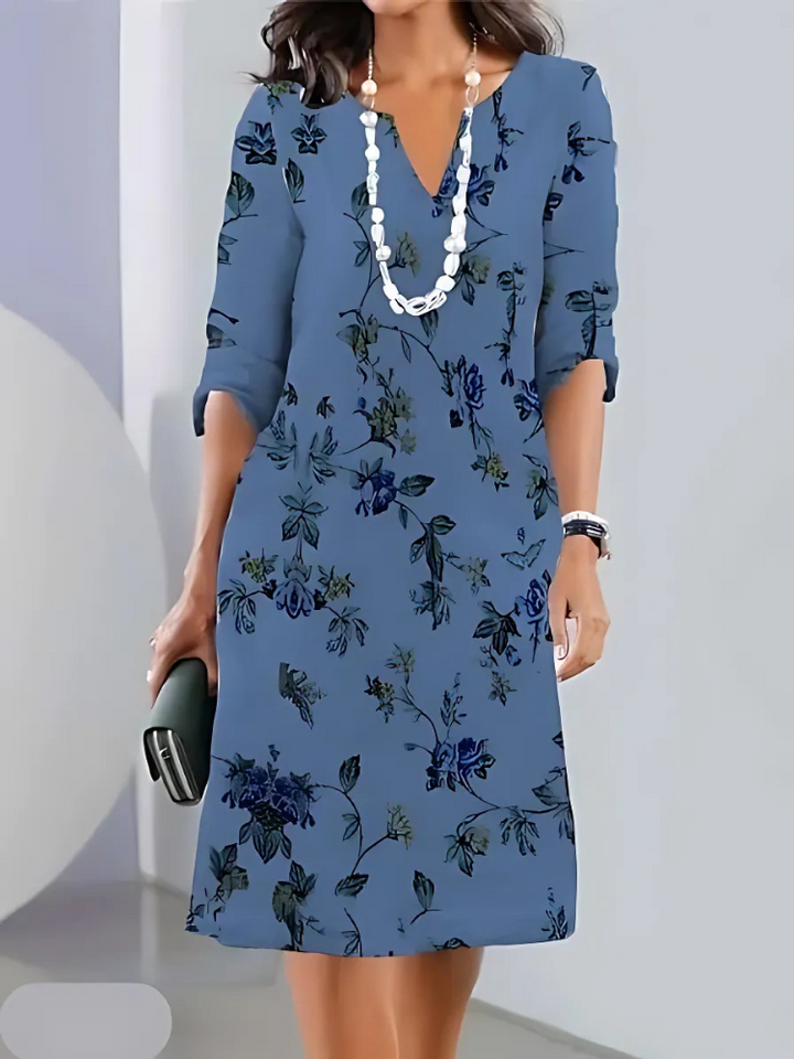Gwynne | Floral Print Double Tunic Dress