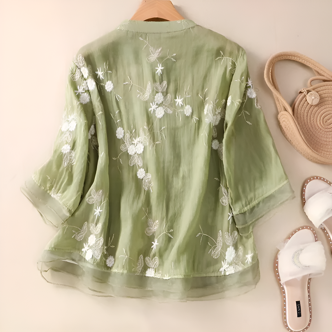 ELIORA | Embroidered Feminine Blouse