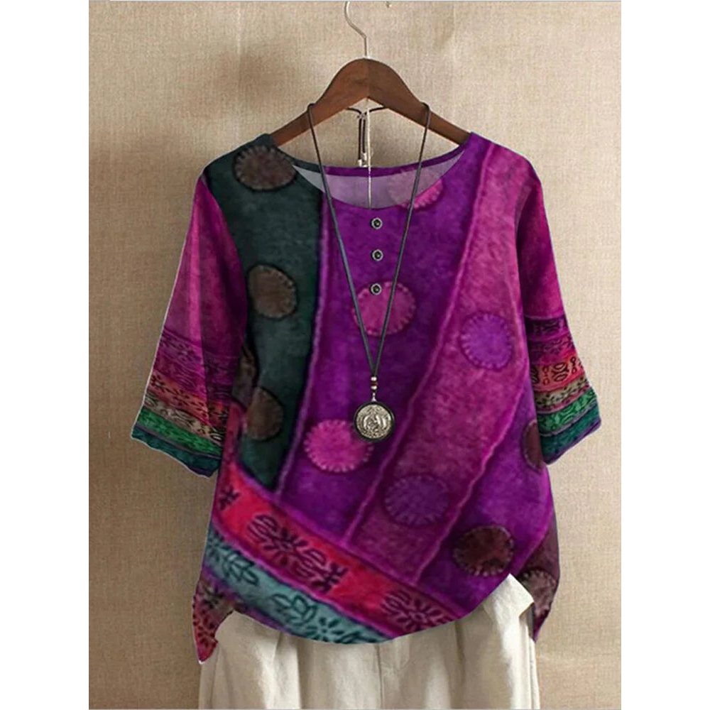 MARISTELLE | Artistic Patchwork Top