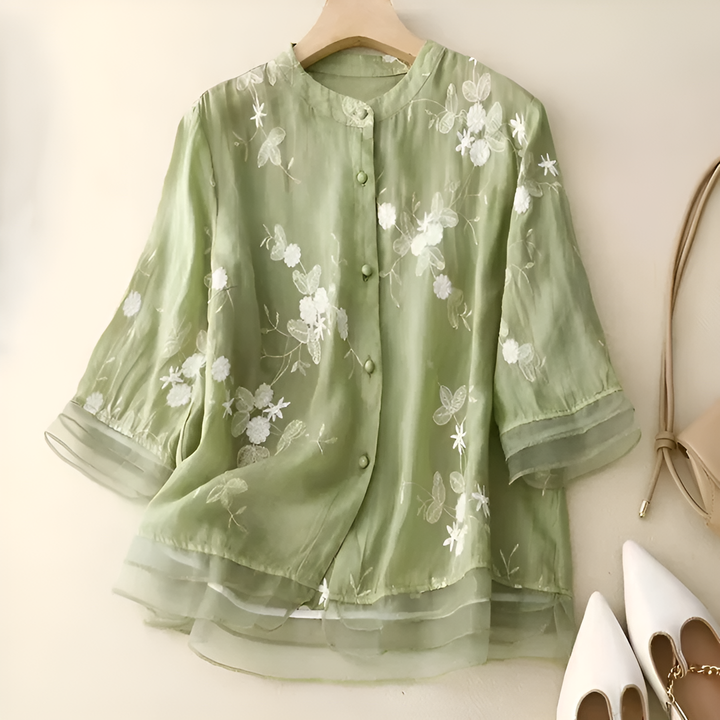 ELIORA | Embroidered Feminine Blouse