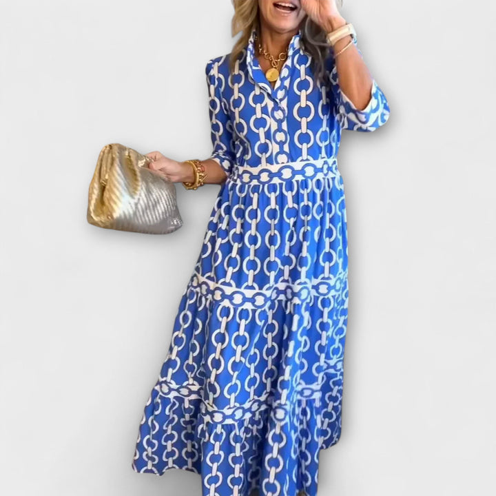 EVONNE | Flowy Midi Dress with Elegant Detail