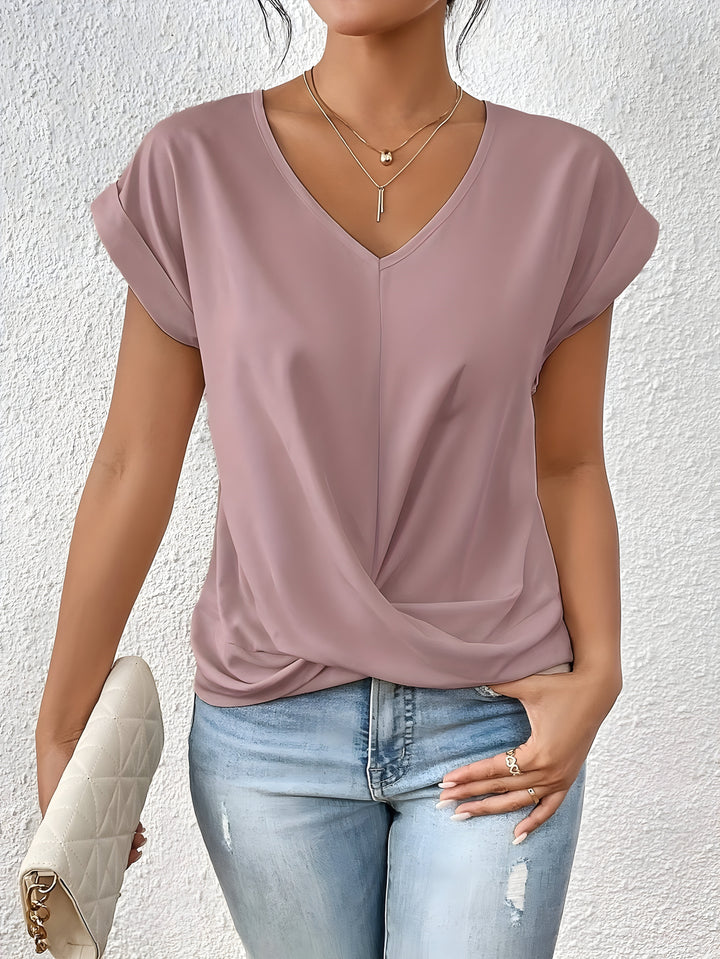 RAENA | Twist-Front Top with Chic Detail