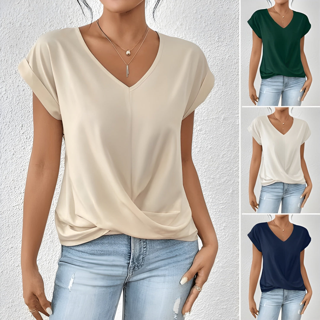 RAENA | Twist-Front Top with Chic Detail