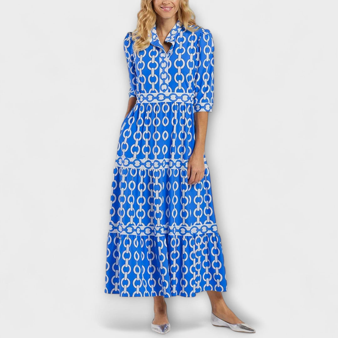EVONNE | Flowy Midi Dress with Elegant Detail