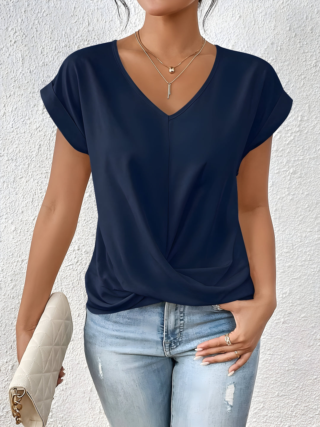 RAENA | Twist-Front Top with Chic Detail