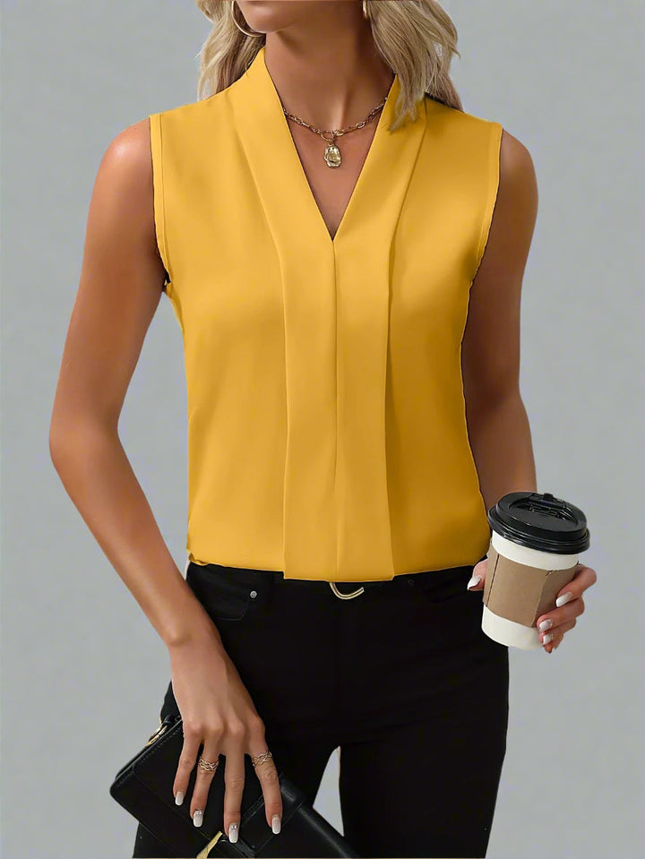 MYRA | Elegant V-Neck Sleeveless Blouse