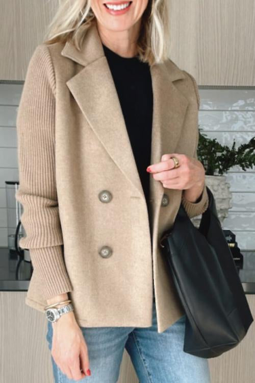 SASHA | Jacket with Knit Sleeves