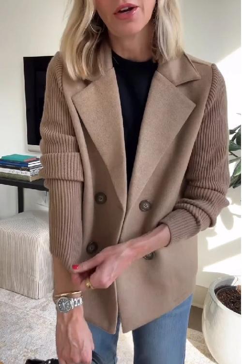 SASHA | Jacket with Knit Sleeves