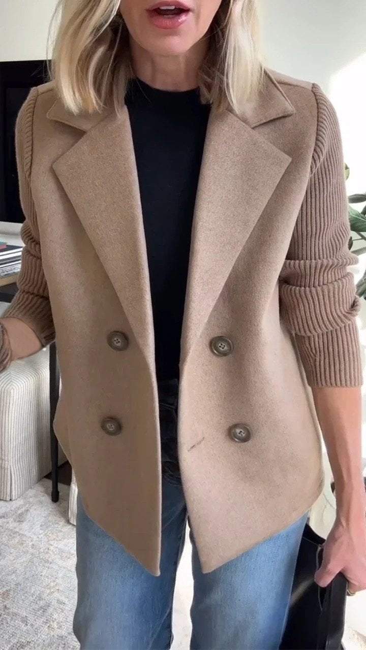 SASHA | Jacket with Knit Sleeves