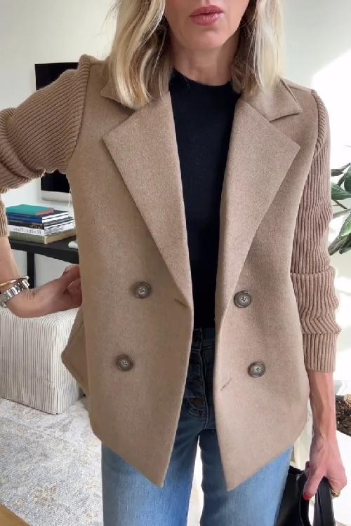 SASHA | Jacket with Knit Sleeves