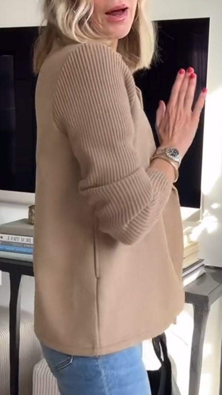 SASHA | Jacket with Knit Sleeves